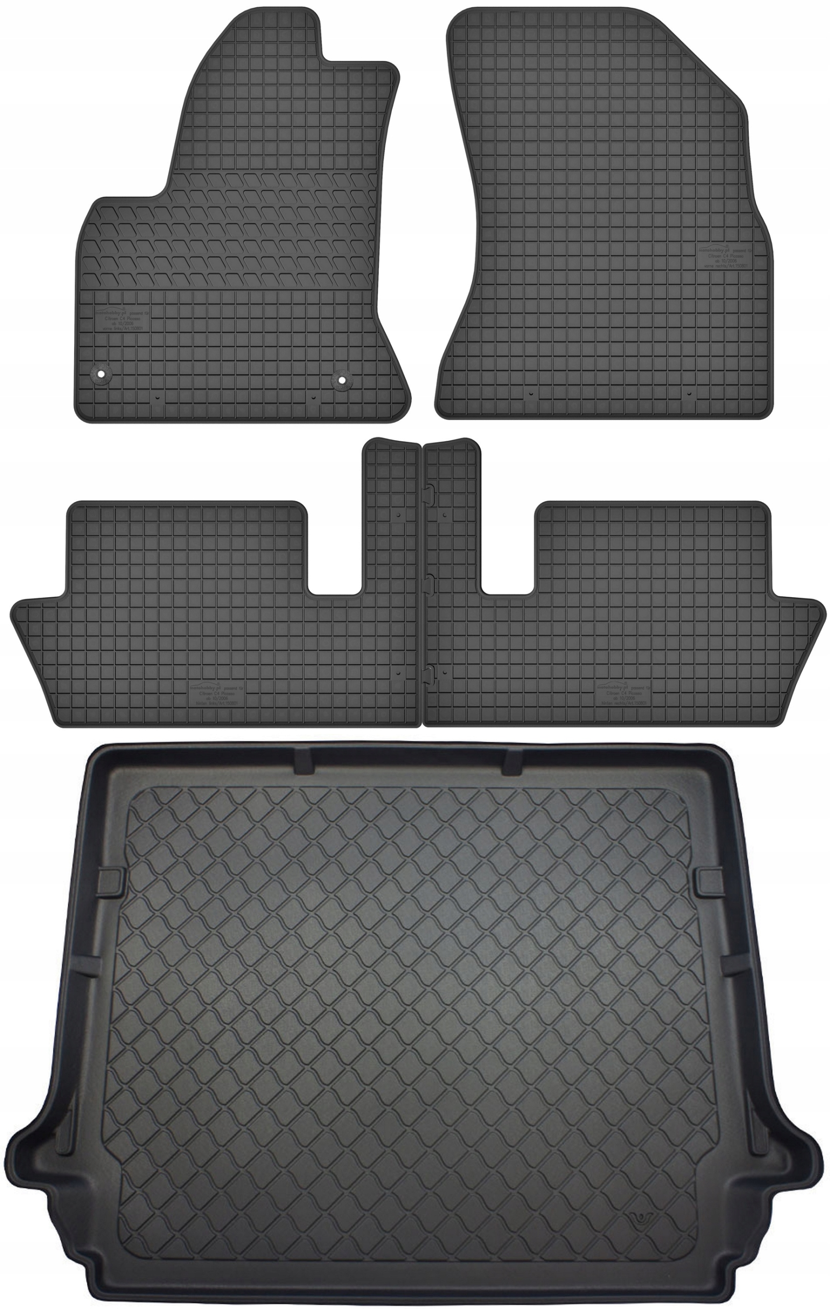 Citroen C4 Grand Picasso I Van od roku 2006-2013 Sada Koberce batožinový priestor
