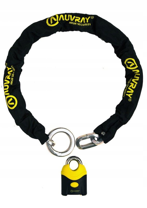 sada reťazí s visiacim zámkom K-bloc dĺžka 120 cm, priemer 10,5 mm