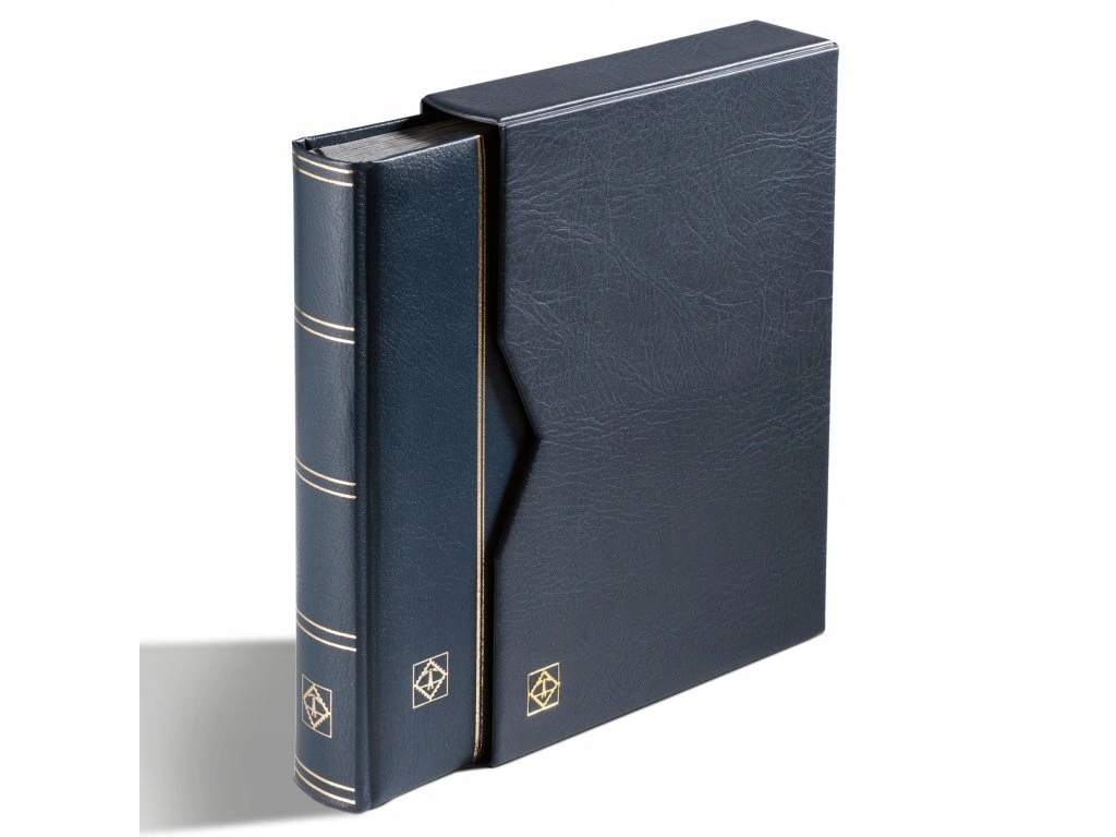 Leuchtturm Premium album na známky A4, 64 černých stran, modré