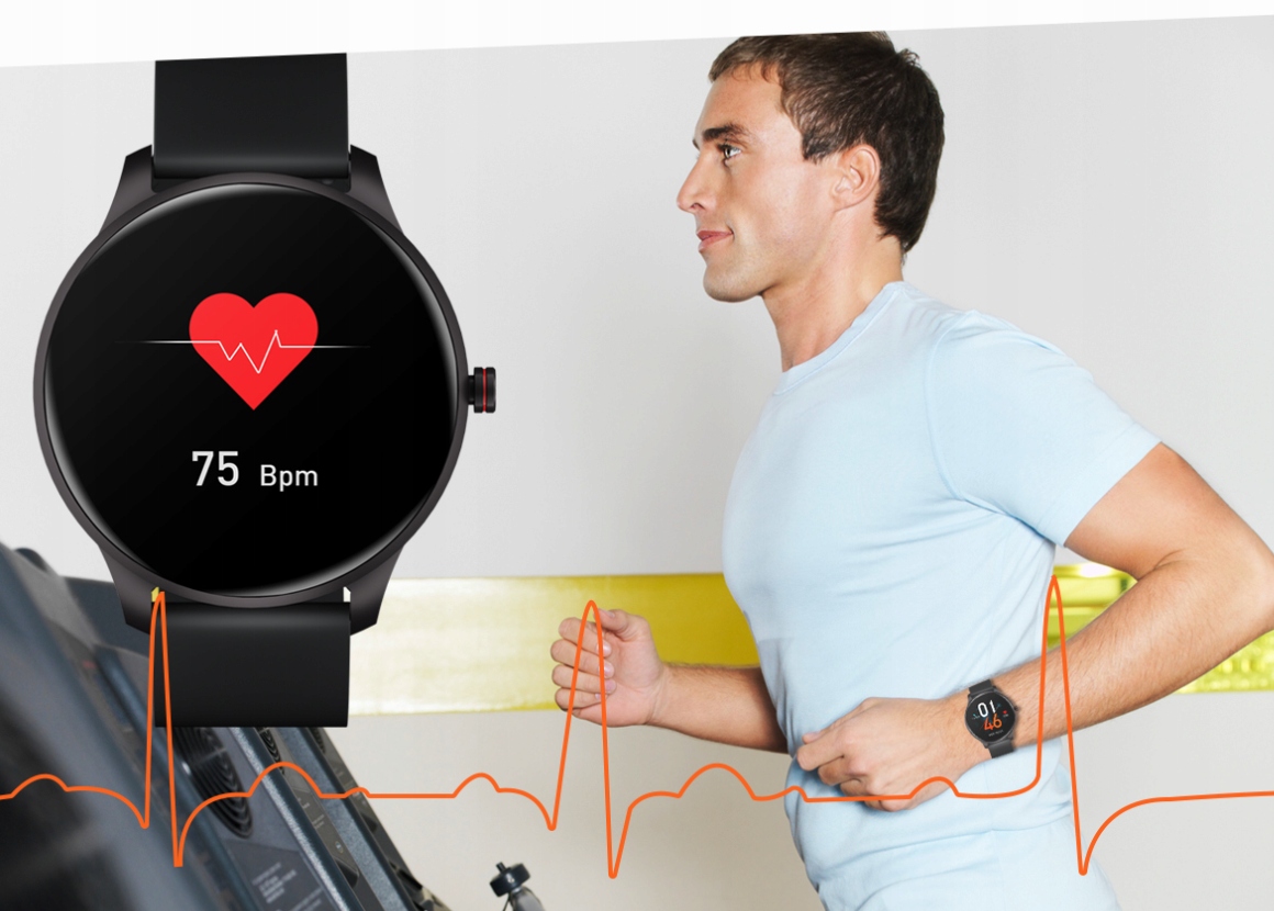 CUBOT Smartwatch C9 IP68 TETNO SPORT Kształt koperty okrągły