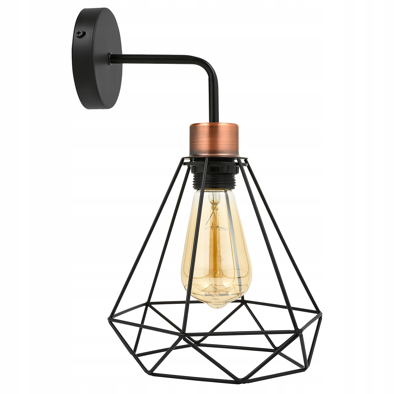 

Lampa Ścienna Kinkiet Loft Edison diament Led