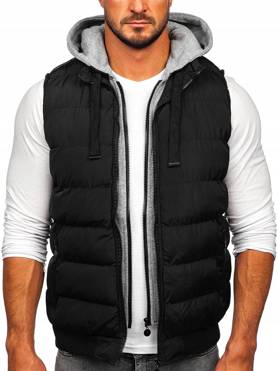 

Bezrękawnik Pikowany Męski Czarny 5M751 DENLEY_2XL