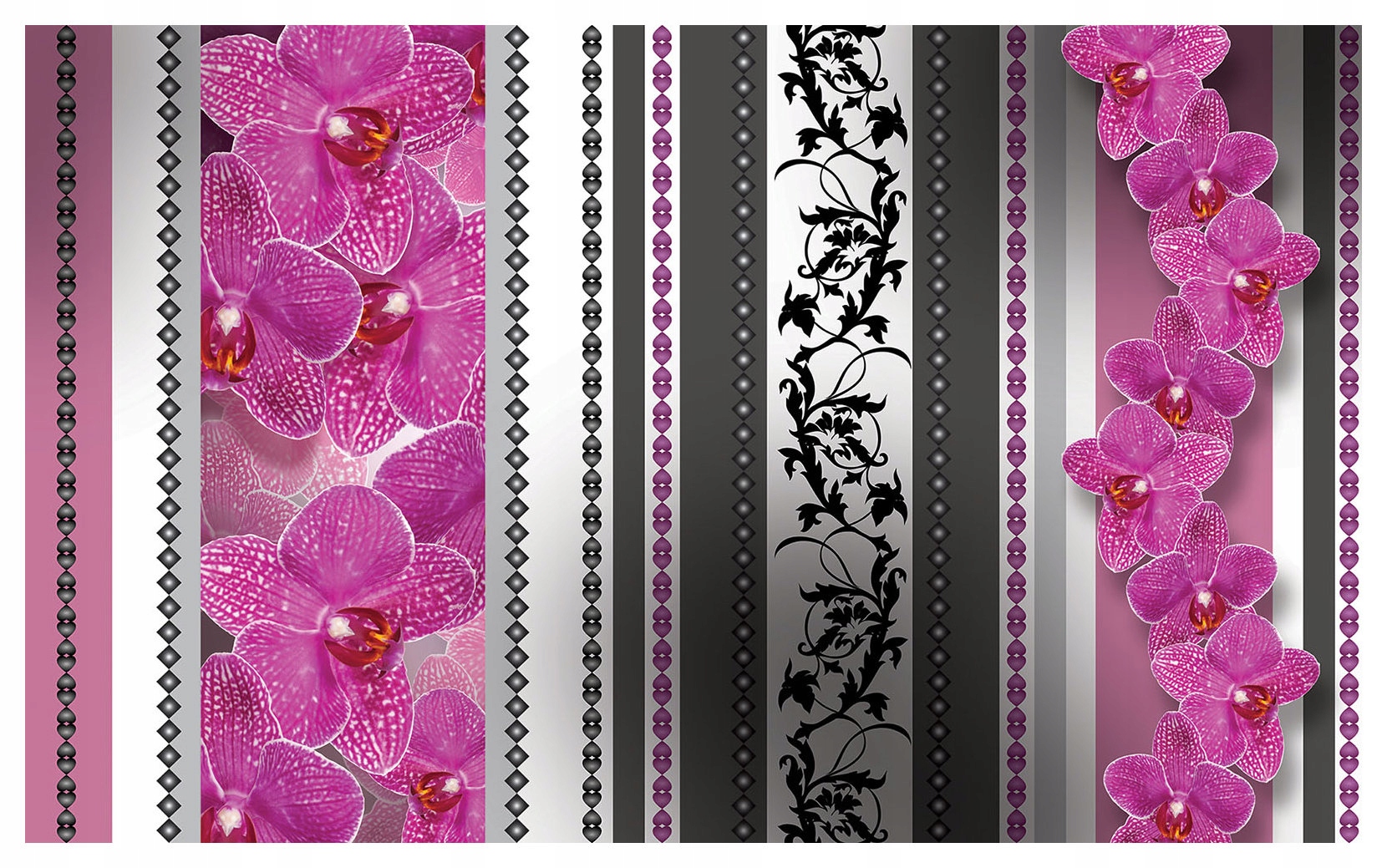 Tapeta Orchidej Růžová Šedá, moderní styl, elegantní design 250x175 lepidlo