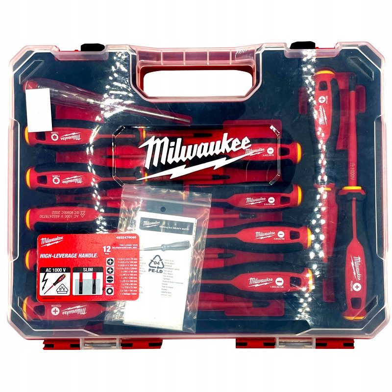 Zestaw Wkrętaków Izolowanych Vde 12szt Próbnik Milwaukee 4932479095