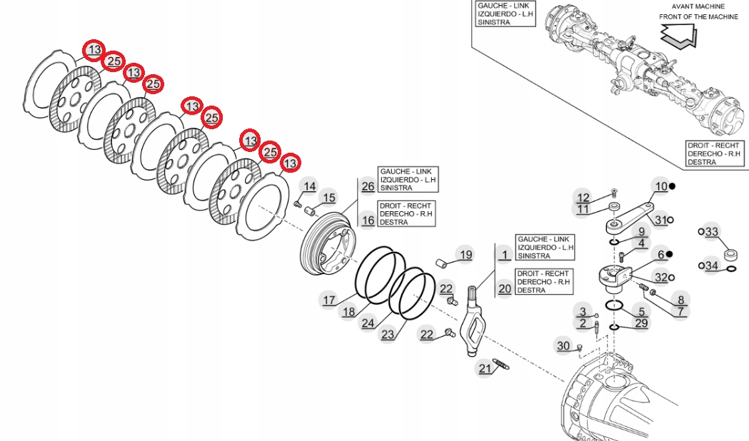 ДИСКИ ТОРМОЗНЫЕ ПРОКЛАДКИ MANITOU 786594 53017592