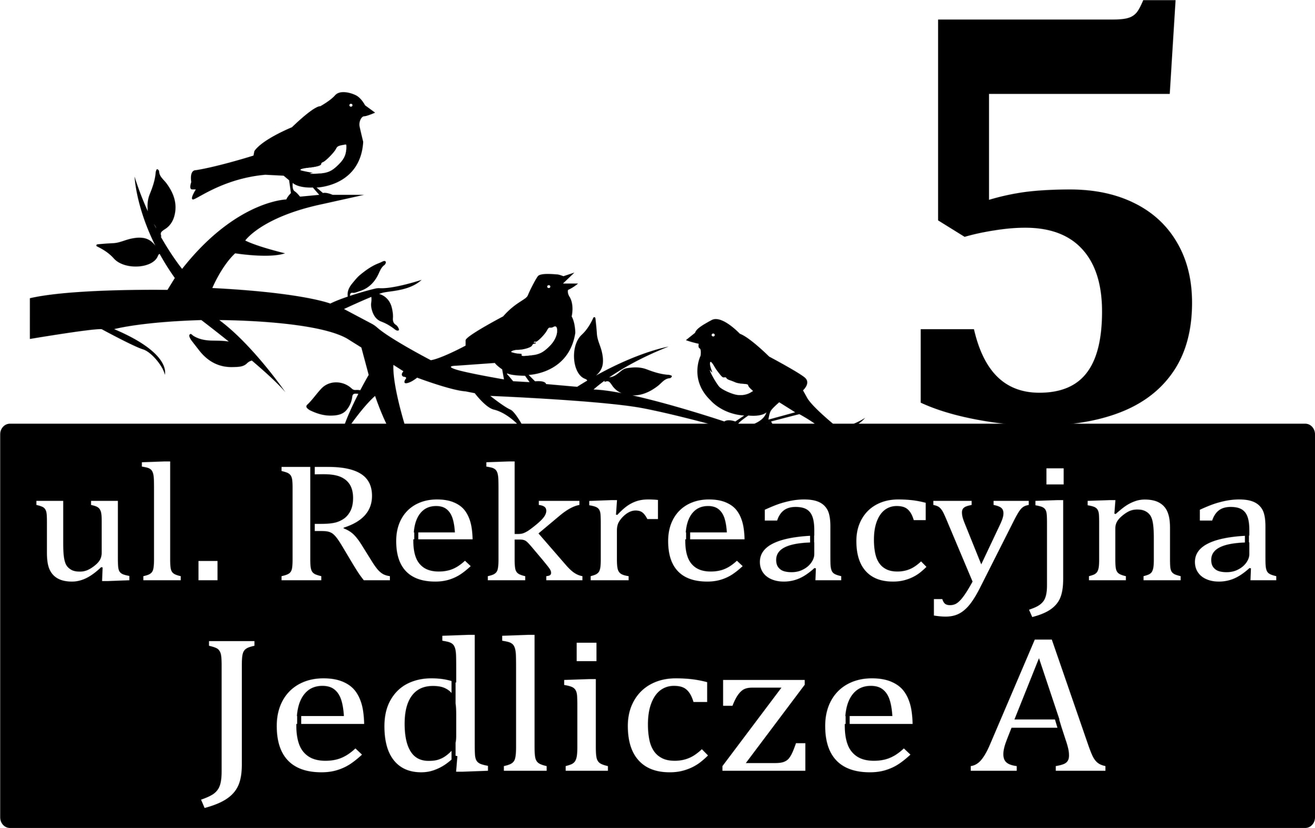 Vrabel Veľká adresovaná tabuľka s adresou číslo domu 60 cm