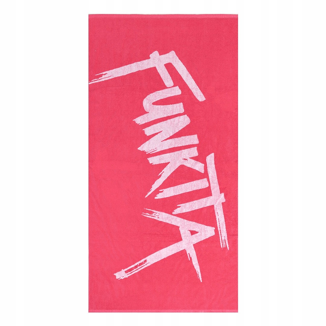 Bavlněný ručník na plážový bazén Funkita Jacquard Tagged Pink 160 x 80 cm
