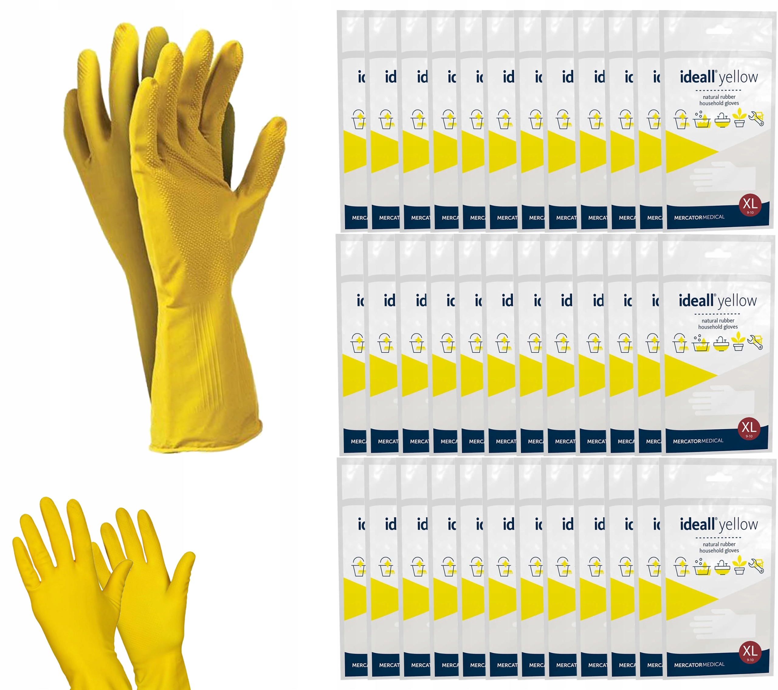 Latexové Folkované Hospodářské Rukavice x 120 XL