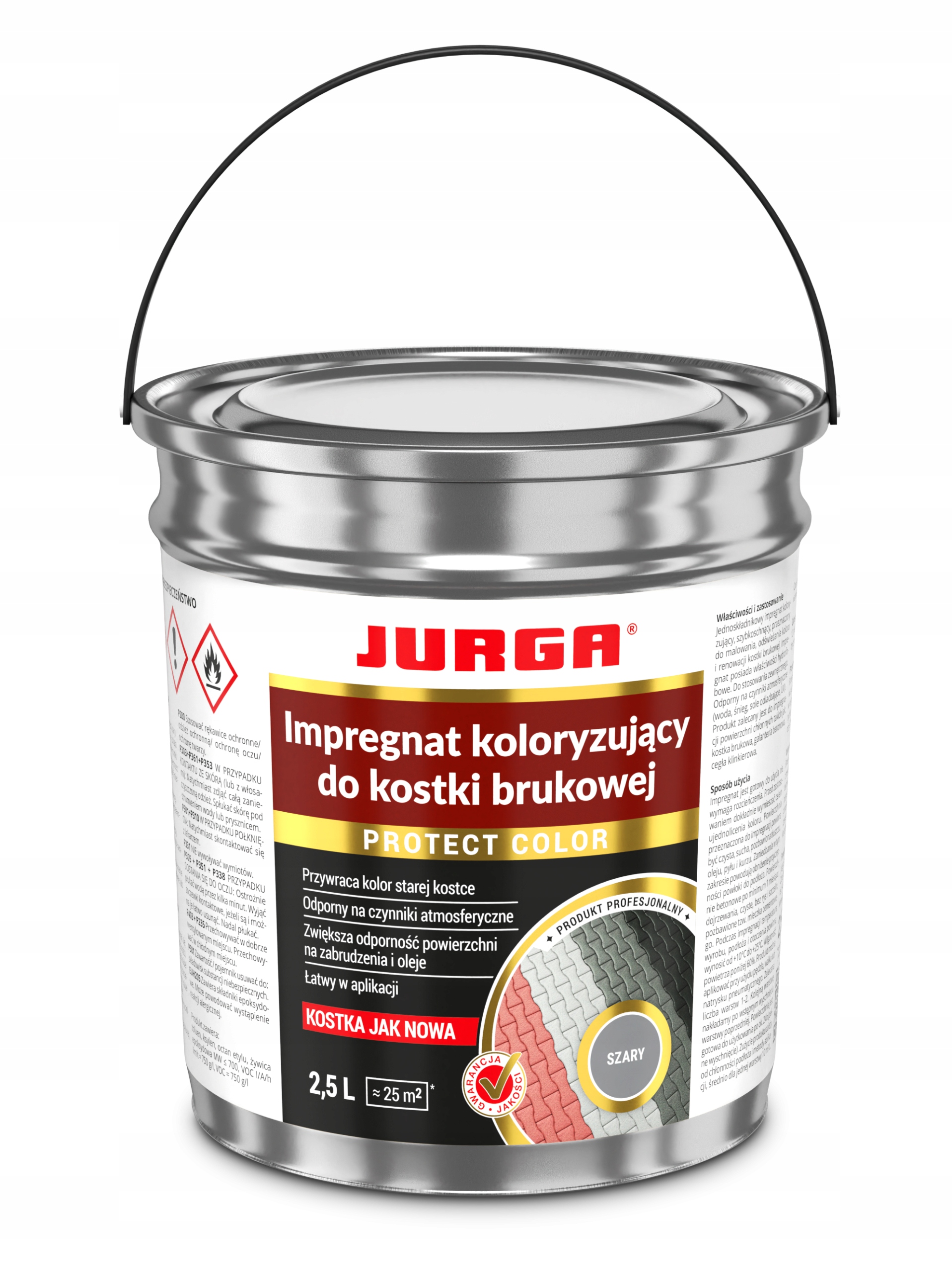 Barvící impregnát Protect Color na dlažbu Barva šedý 2,5 L