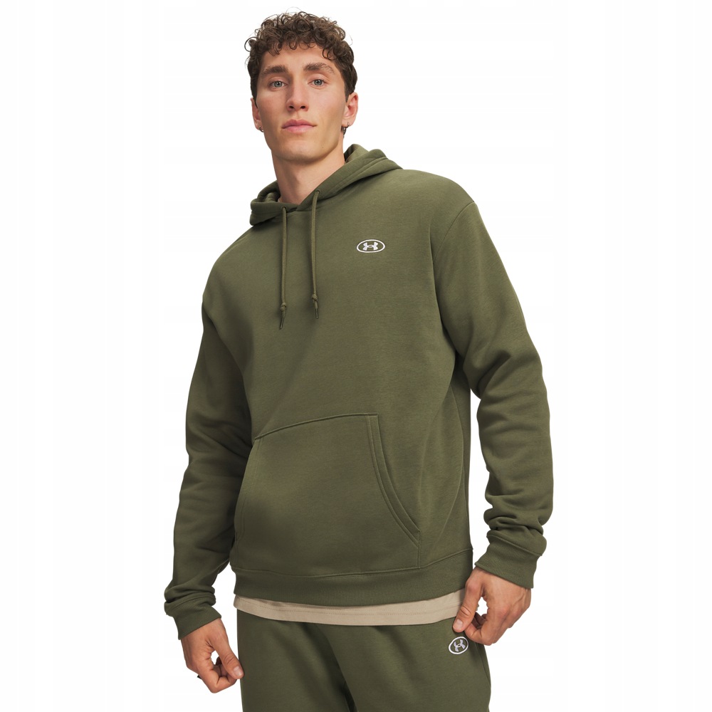 Pánská Mikina S Kapucí Rival Volná Under Armour Sportovní Olivová XXL