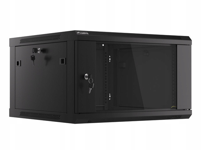 Závesná skriňa Lanberg WF01-6606-10B 19'' 6U 600 x 600 mm čierna