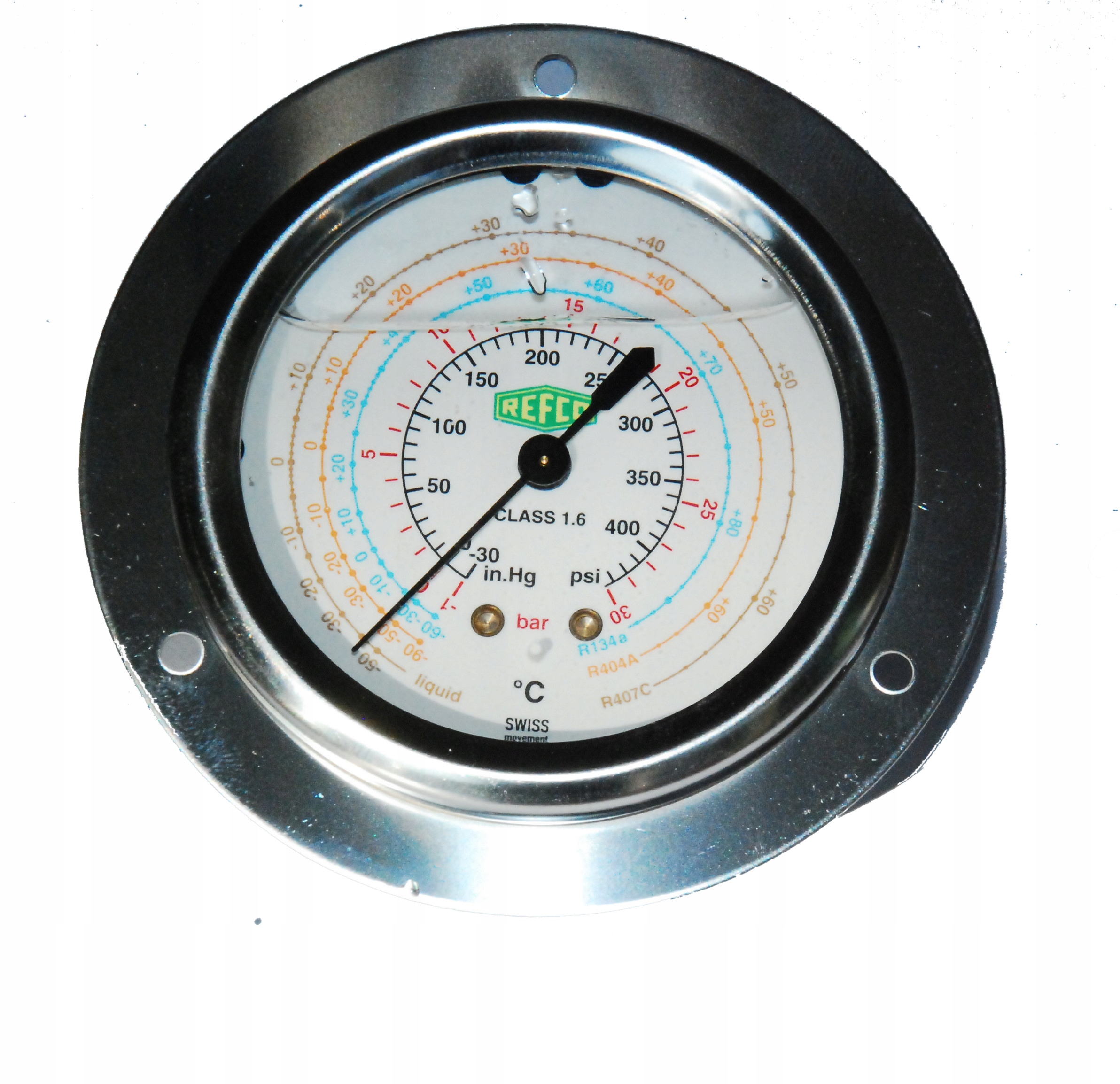 Manometr Refco 1..30bar 1/4" Sae Gliceryna MR-305-DS-R407C 4679330