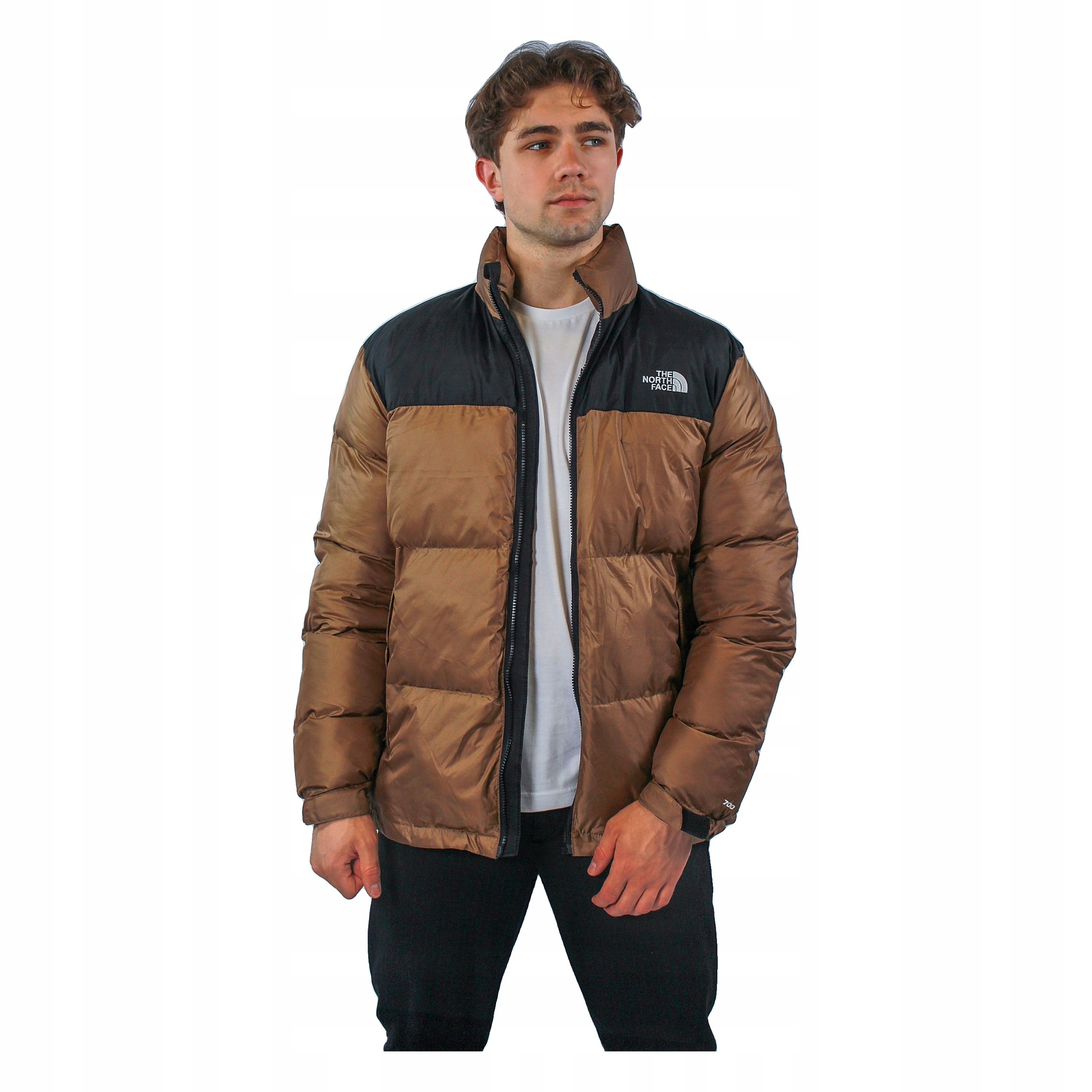 The North Face Kurtka męska ocieplana zimowa brązowy rozmiar L