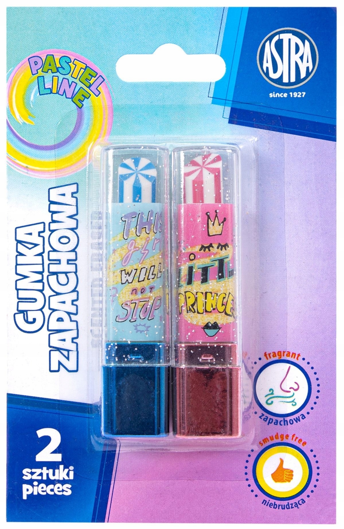 

Gumka zapachowa szminka 2 szt Astra