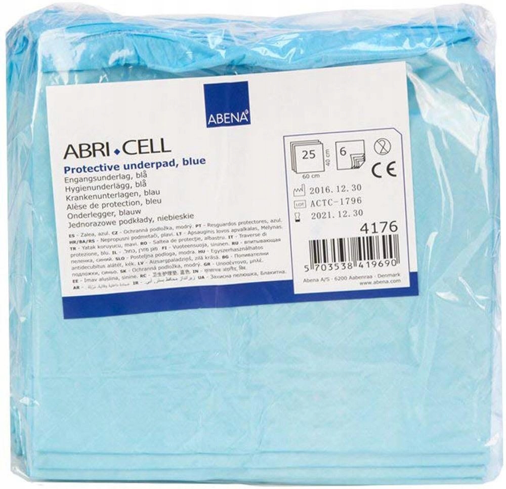 PODKŁAD JEDNORAZOWY 40x60 NA PRZEWIJAK 25SZT ABENA Rodzaj w płatach