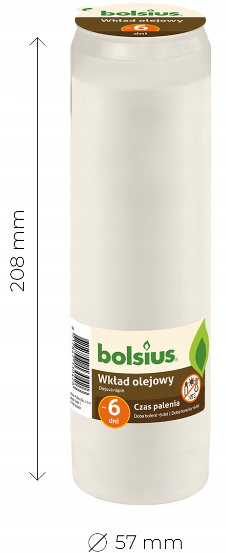 

Wkład do zniczy olejowy Bolsius 6 dni 1 sztuka