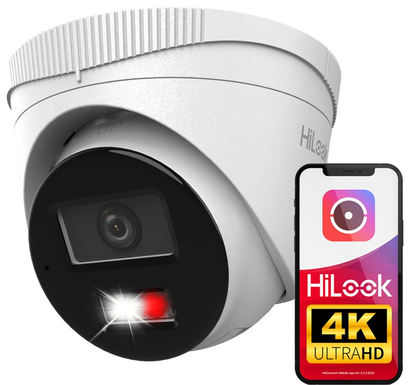 8MPx Ip PoE kamera Hilook Hikvision 4K IR30 LED30 Vonkajšia Ip PoE