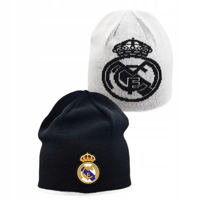 dwustronna czapka zimowa r. L/XL Real Madryt