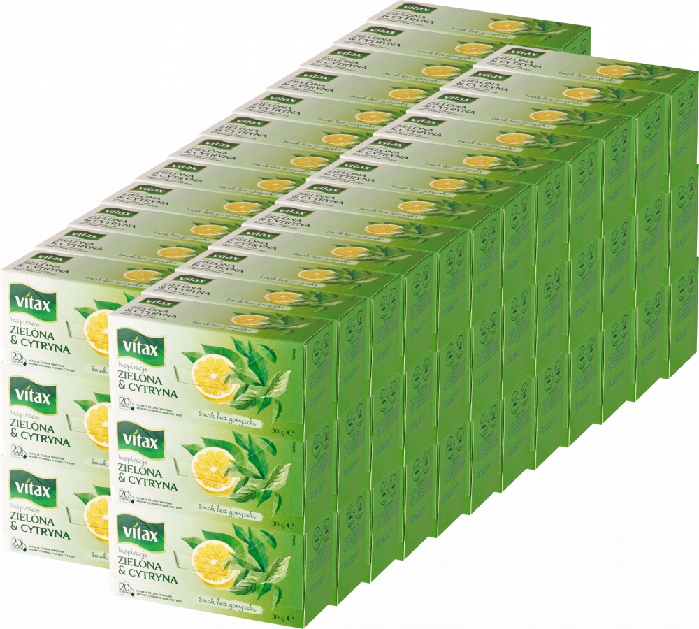Vitax Inspiracje Zielona Herbata Cytryna Ekspresowa W Torebkach 20 szt x72