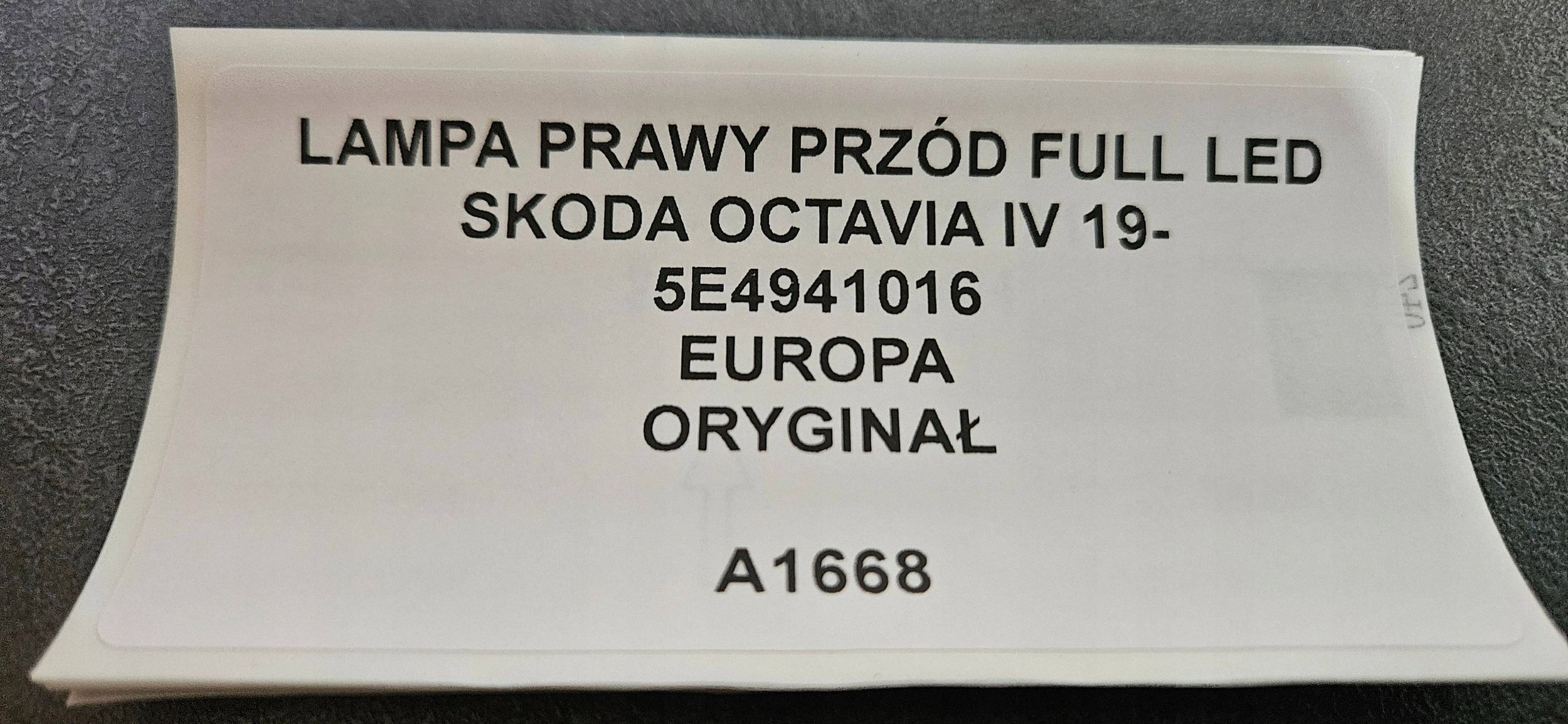 light right front FULL LED SKODA OCTAVIA IV 19- original 5E4941016