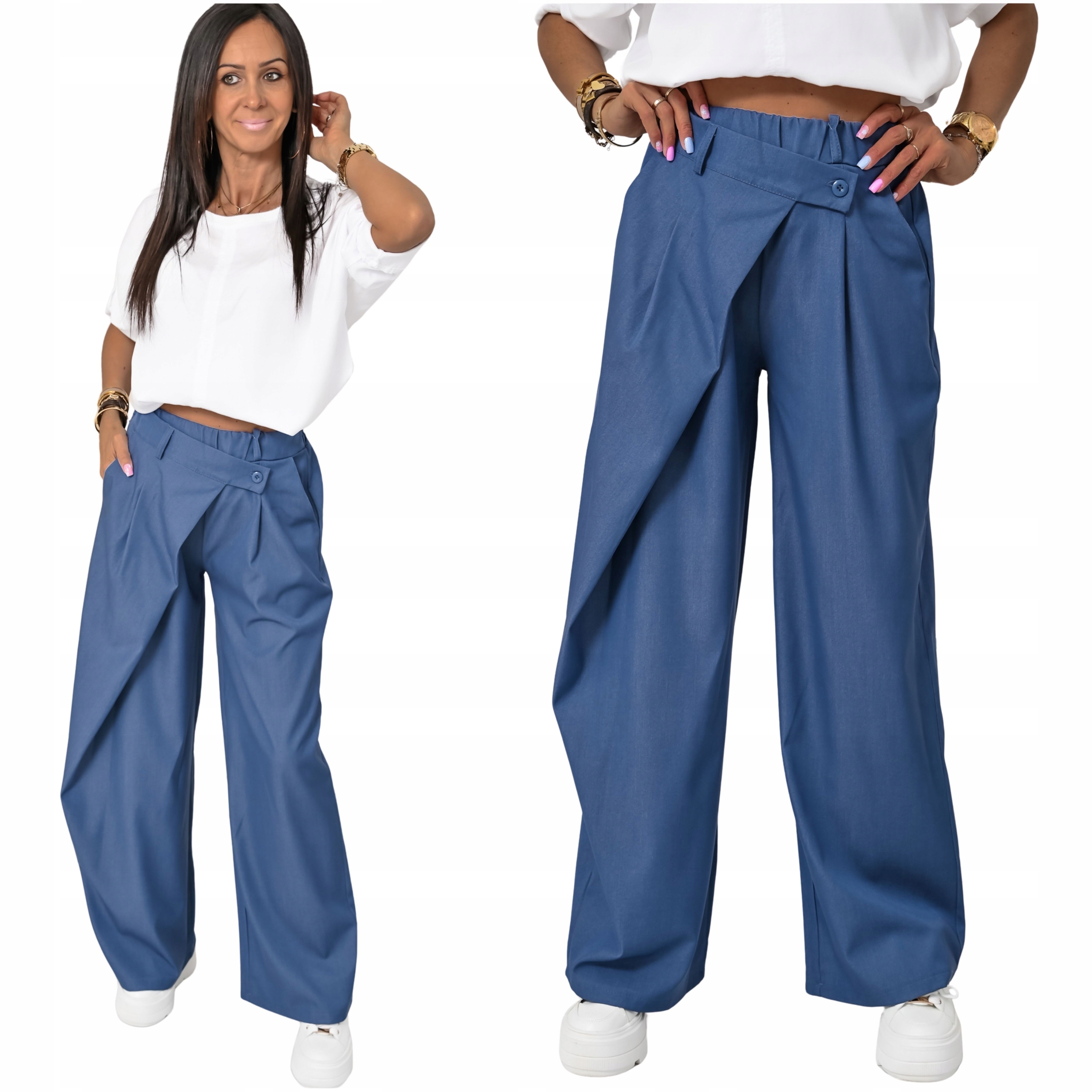 Efektowne Spodnie Z Szeroką Nogawką Madison! WZ.2