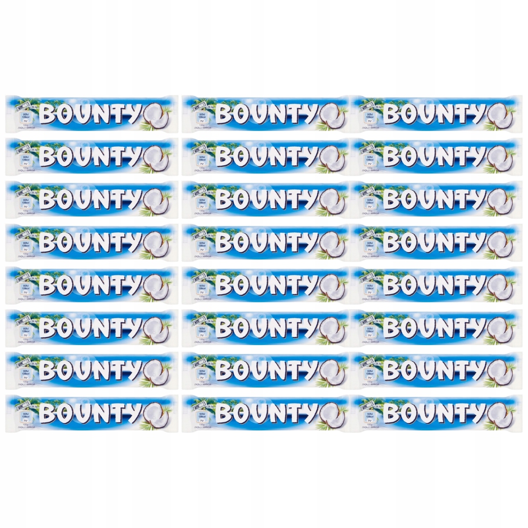 Levně Bounty Tyčinka s kokosovou náplní zalitý čokoládou 57 g (2 ks) x 24 ks