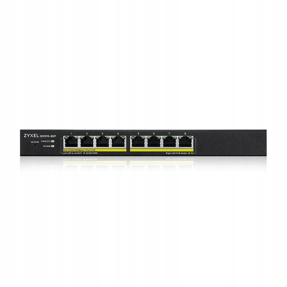 Riaditeľný prepínač PoE Zyxel GS1915-8EP-EU0101F