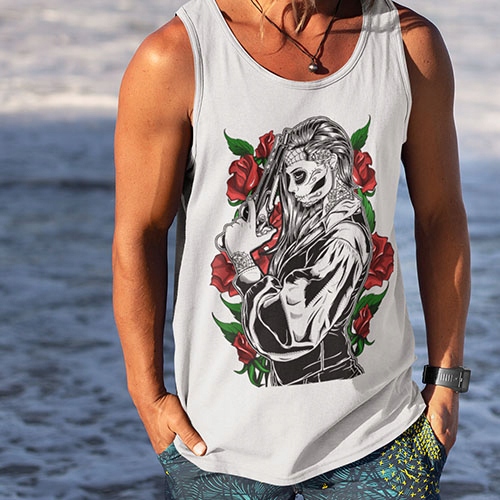 TANK TOP HORROR/ROCK GANGSTER GIRL Rozmiar M