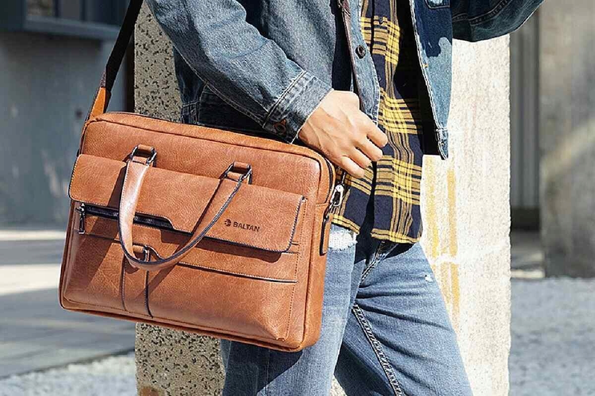 BALTAN Torba na laptopa Eco Classic do 15,6" brązowa — 17