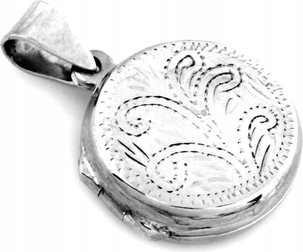 Přívěsek ze stříbra 925, kulatá krabička na fotografii přívěsek, přívěsek