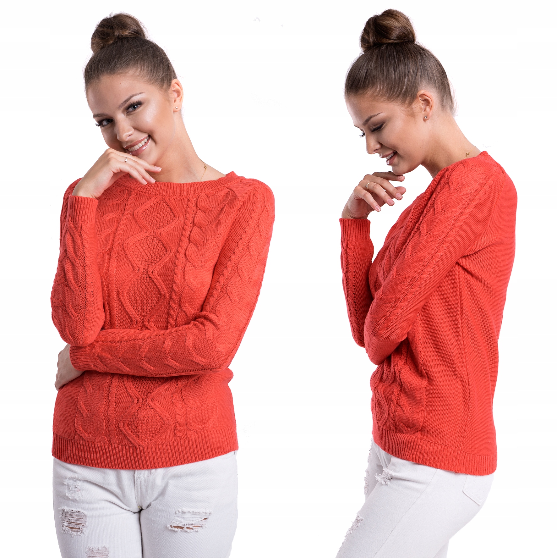 

Jasmin Lekki Kobiecy Sweterek Cudny Splot Xs/s