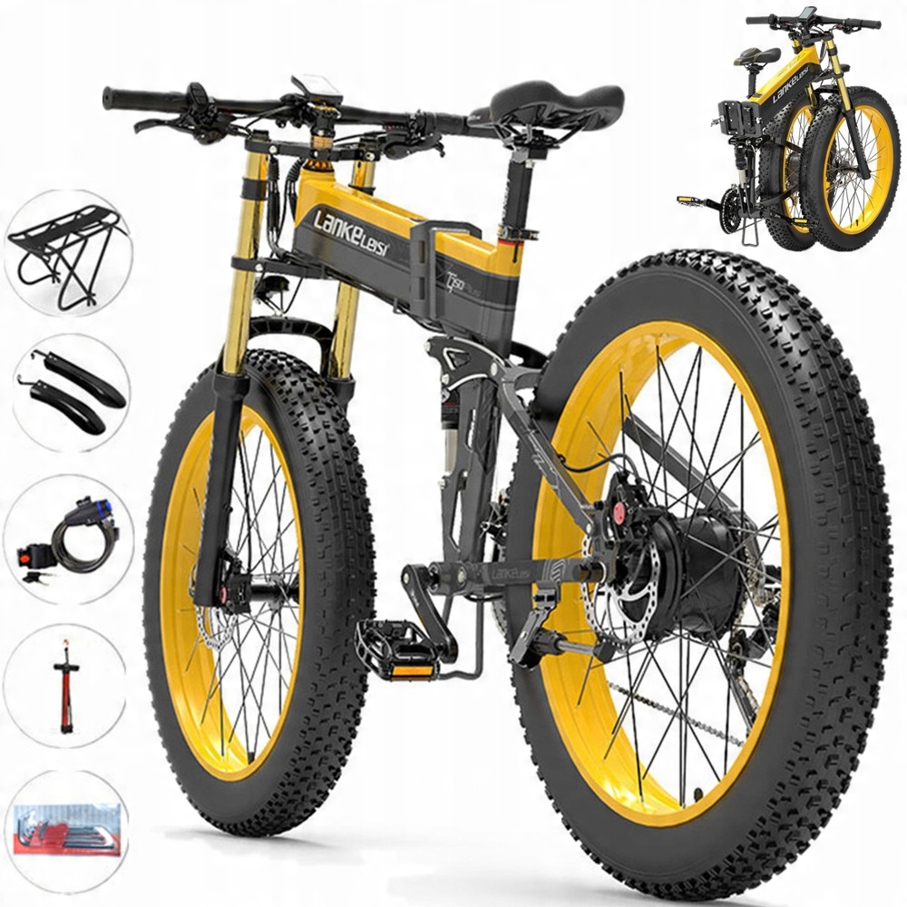 

Rower Elektryczny Składany 1000W 48V17.5Ah 26“ Mtb