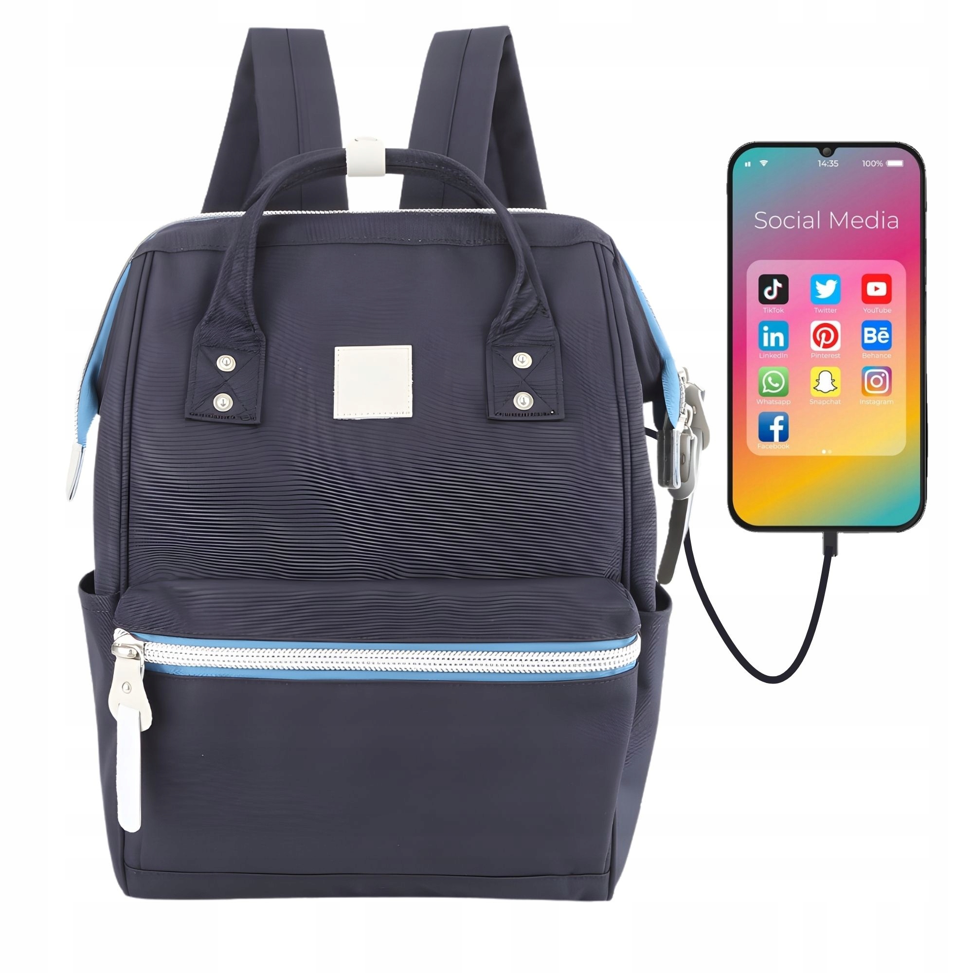 Batoh Himawari do práce městské školy na vysokou školu pro notebook s Usb portem