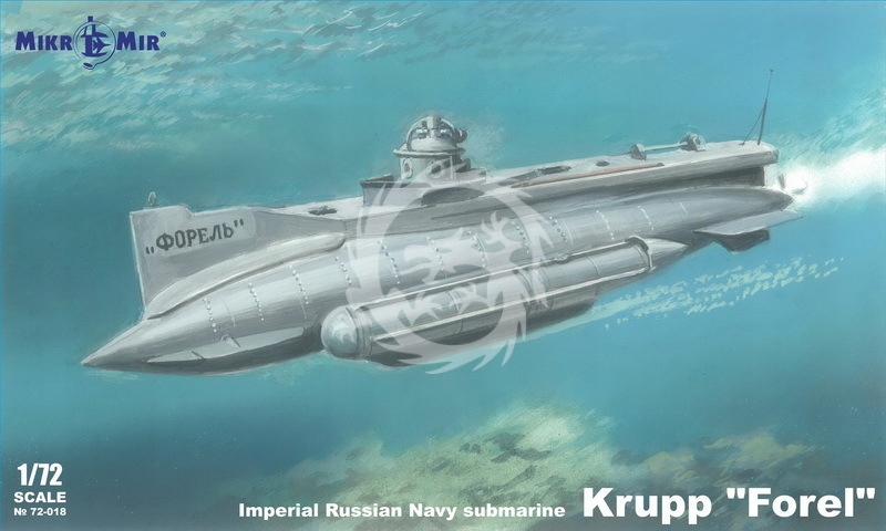 Imperial Russian Navy submarine Krupp "Forel" Mikromir MM72-018 měřítko 1/72