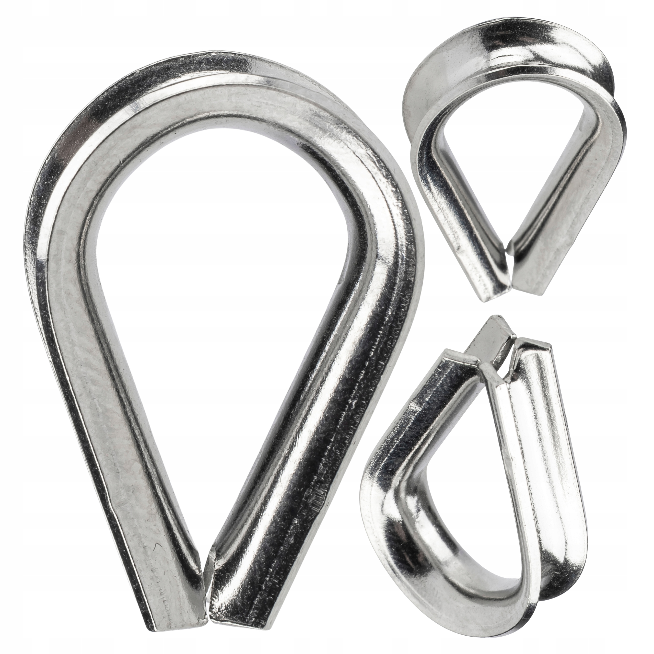 KAUSZA ŁEZKA NIERDZEWNA DO LINY STALOWA KWASOODPORNA 5 MM SERCÓWKA 1 SZTUKA