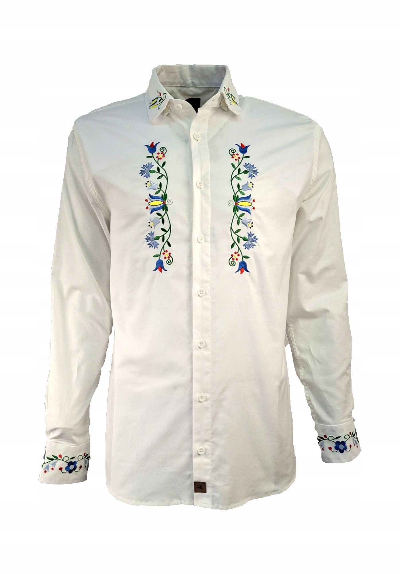 Pánská kašubská košile s tradiční výšivkou Ecru XXL