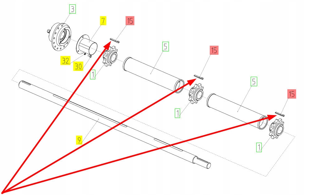 100023745 Klin z noskiem Marka Rostselmash