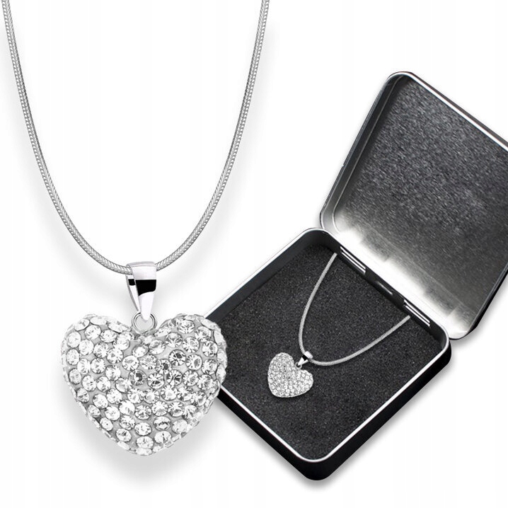 

Naszyjnik Serce Z Kryształkami Crystal Linka 55CM