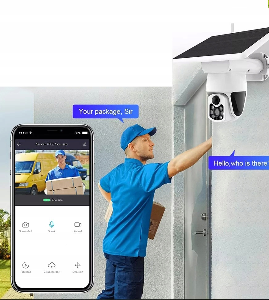 KAMERA ZEWNĘTRZNA OBROTOWA WIFI 2K 3MP 3MPX TUYA Zasięg podczerwieni 20 m