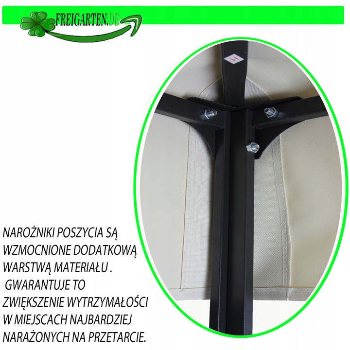 Poszycie Dach Pawilon Namiot Ogrodowy 3x3 Beżowy Typ inny