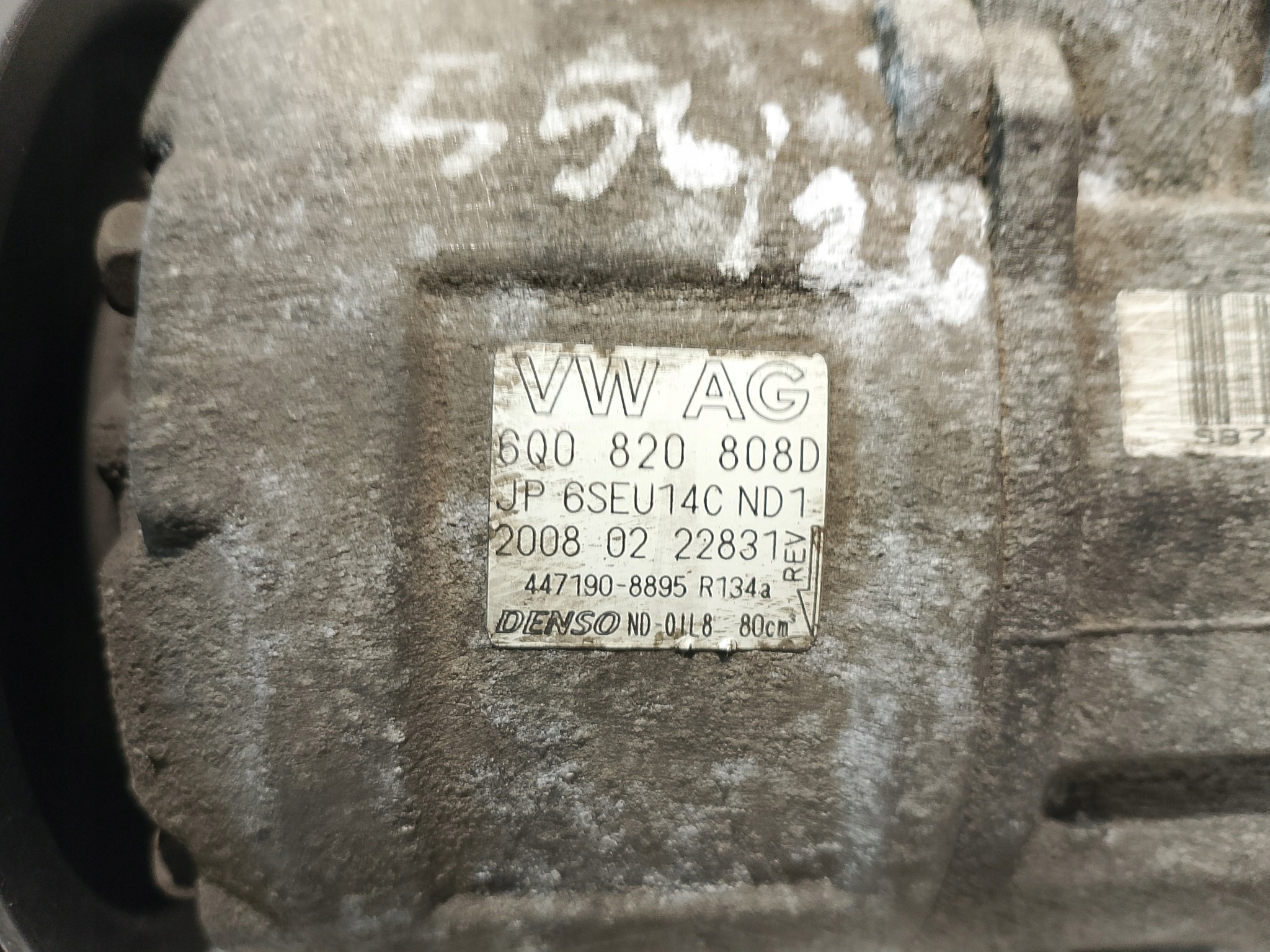 compressor compressor; KLIMATZYACJI SKODA FABIA II 2 6Q0820808D 447190-8895
