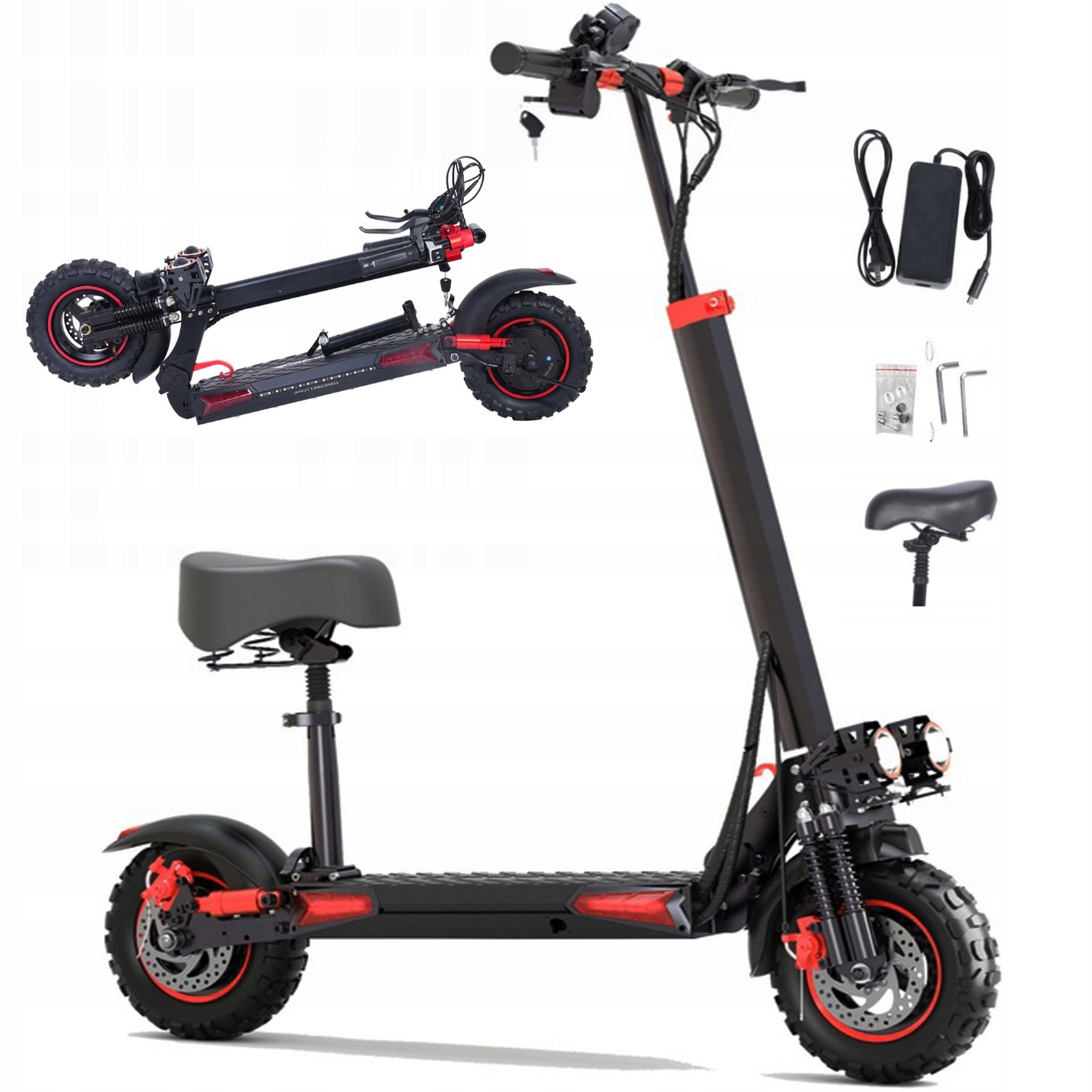 Skládací elektrokoloběžka 11" J-11MAX 1200W 48V 18Ah, rychlost 50 km/h, dojezd 45 km, terénní