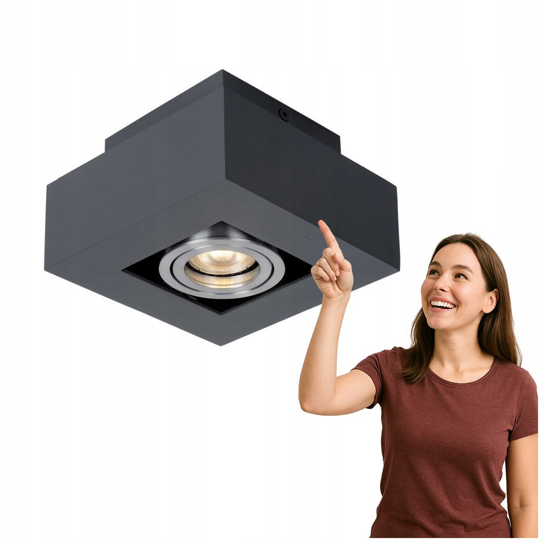 Stropní svítidlo Casemiro černá 1xGU10 Italux