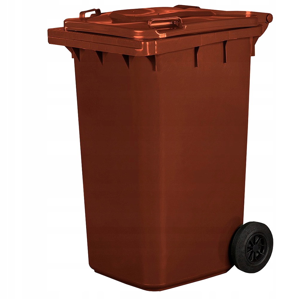 Pojemnik Kosz 240L Na Śmieci Odpady Brązowy Na Bio