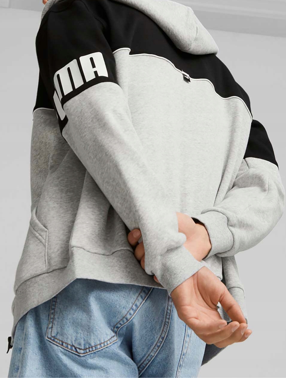 PUMA SPORTOWA BLUZA MĘSKA DRESOWA ROZPINANA BAWEŁNIANA Z KAPTUREM XS Model Power Full-Zip Hoodie