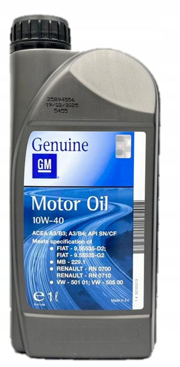 Gm Semi-Synthetic 10W-40 1L 93165213 Produkcji 12/2025