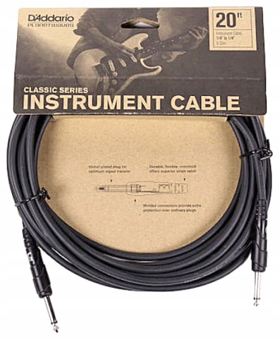 D'Addario PW-CGT-20 Classic Series Instrument Cable 6m