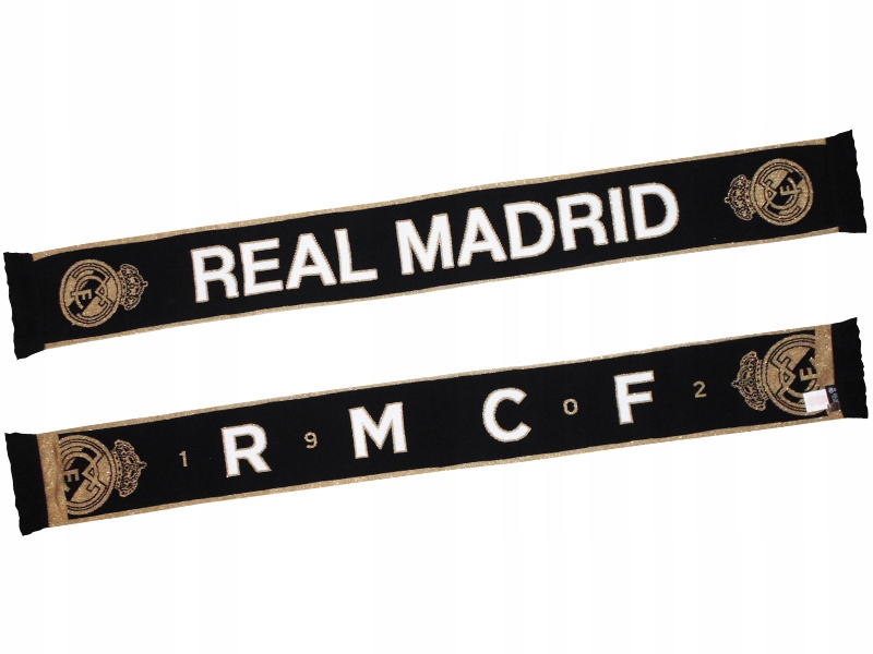 Dwustronny Szalik Real Madryt Gold R.m.c.f