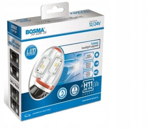 

Żarówka Led Bosma H16 12/24V 4000Lm 6000K Canbus