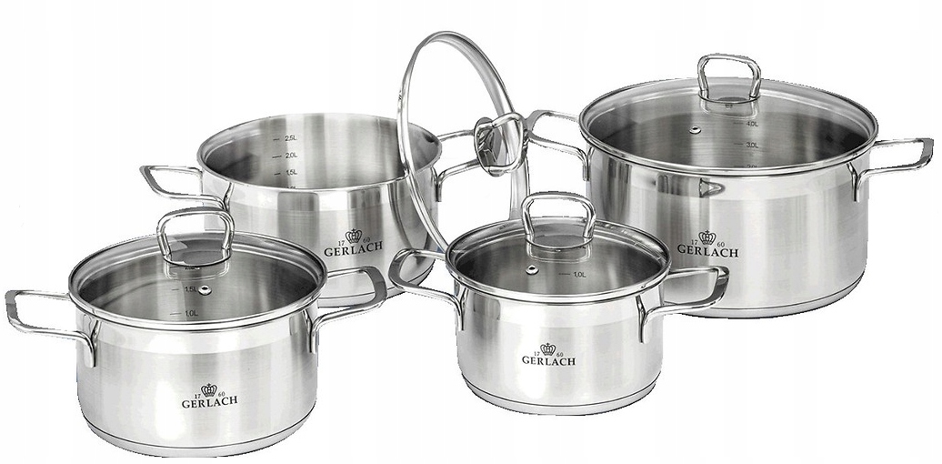 

Garnki Gerlach 8 el. Brava 322P Inox